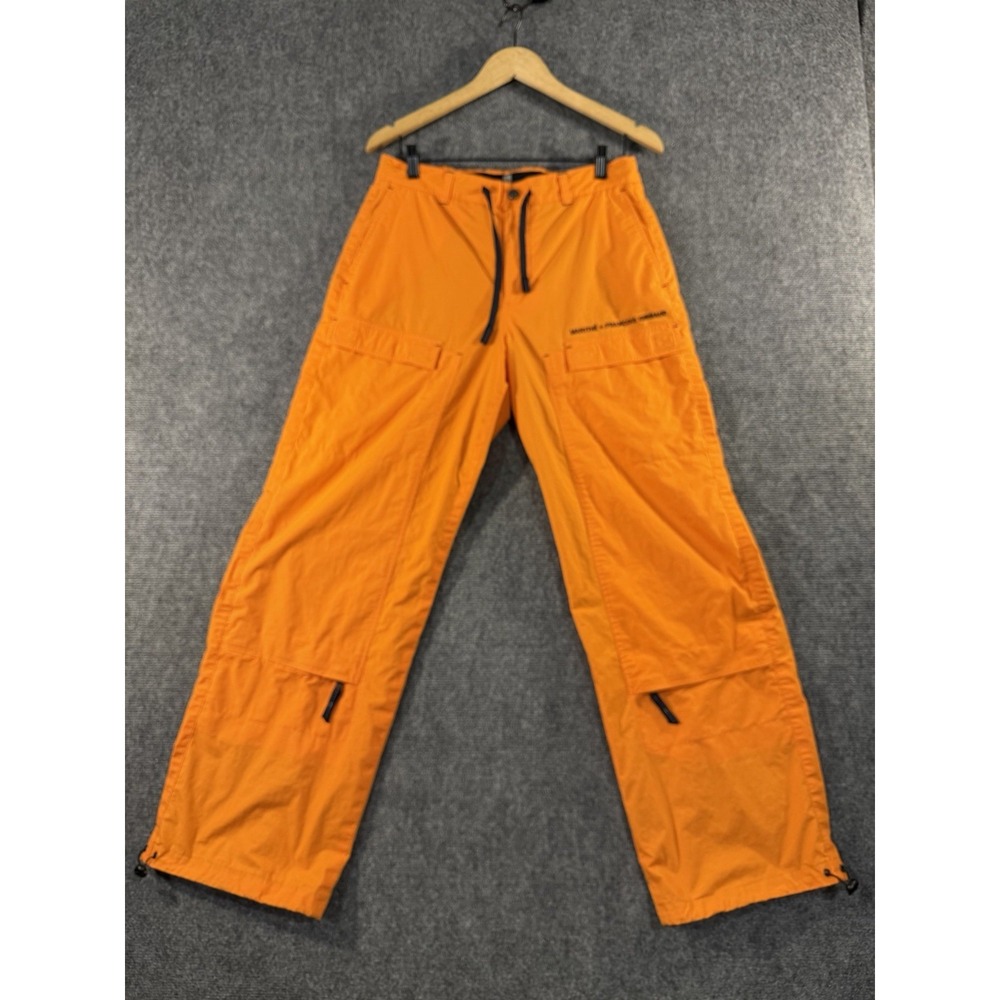 Vtg Le Jean de Marithe Francois Girbaud Women's 31x30 Lined Cargo Pants Orange
